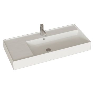 TVÄTTSTÄLL SCANBAD ASYRE HÖGER VIT 100CM