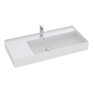 TVÄTTSTÄLL SCANBAD ASYRE HÖGER 101X46CM VIT