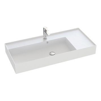 TVÄTTSTÄLL SCANBAD ASYRE VÄNSTER 101X46CM VIT