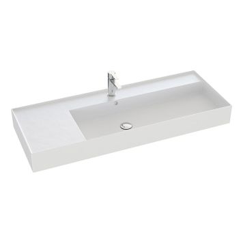 TVÄTTSTÄLL SCANBAD ASYRE HÖGER 121X46CM VIT