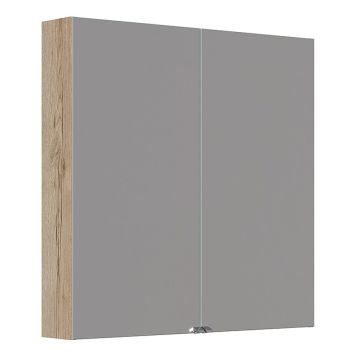 SPEGELSKÅP SCANBAD STYLE 80X80CM NATUR EK