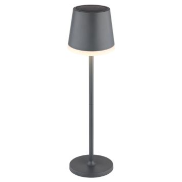 SOLCELLSLAMPA GLOBO BORDSLAMPA MÖRKGRÅ