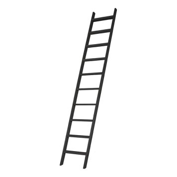 LOFTSTEGE LAGGO 10-STEG SVART 2,45M