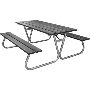 TRÄDGÅRDSMÖBEL BALTIC GARDEN STABIL BORD/BÄNKSET SVART