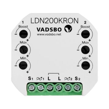 DUBBEL LED-DIMMER VADSBO LDN200KRON 2 X 1-100VA