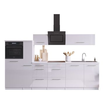 KÖK RESPEKTA AMANDA MED SVART FLÄKTKÅPA 310CM VIT