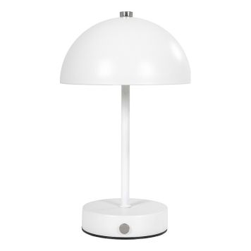BORDSLAMPA SAGA LED PORTABEL 25CM VIT/STÅL