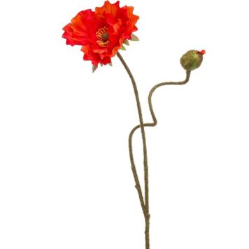 KONSTVÄXT EMERALD VALLMO 74CM RÖD