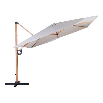 HÄNGPARASOLL OUTFIT KIM DUBBEL 300X250CM BEIGE/TEAK