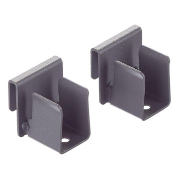 SIDOKLÄDSTÅNGSHÅLLARE ELFA DECOR+ MATTGRÅ 2-PACK 