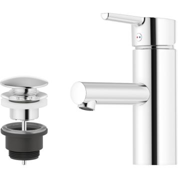 TVÄTTSTÄLLSBLANDARE MORA MMIX II MED POP-UP BOTTENVENTIL KROM