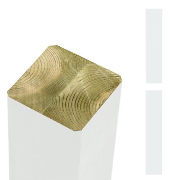 LIMTRÄSTOLPE PLUS TRYCKIMPREGNERAD VIT 9X9X268CM