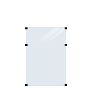 GLASSTAKET PLUS KLART HÄRDAT GLAS INKL 6ST BESLAG 90X127CM