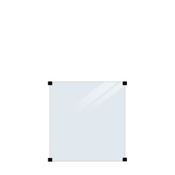 GLASSTAKET PLUS KLART HÄRDAT GLAS INKL 4ST BESLAG 90X91CM