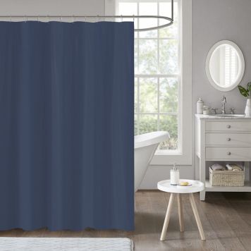 DUSCHDRAPERI VENUS 200X200CM MÖRKBLÅ