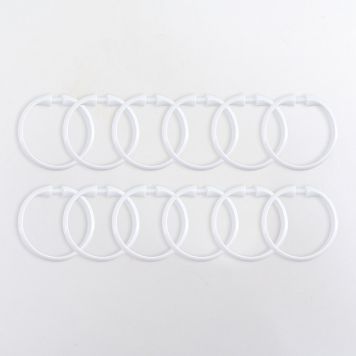 DUSCHDRAPERIRINGAR VENUS Ø5,6CM VIT 12ST