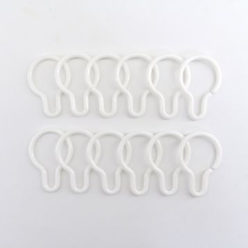 DUSCHDRAPERIRINGAR VENUS VIT 12ST