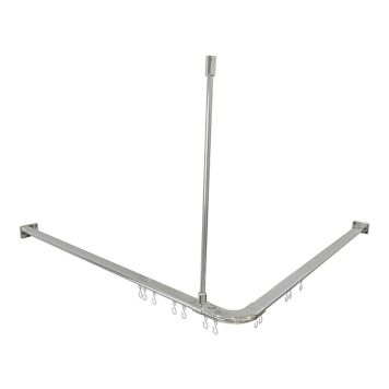 DUSCHDRAPERISTÅNG VENUS 100X100CM HÖRN KROM