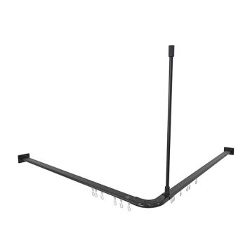 DUSCHDRAPERISTÅNG VENUS 100X100CM HÖRN SVART