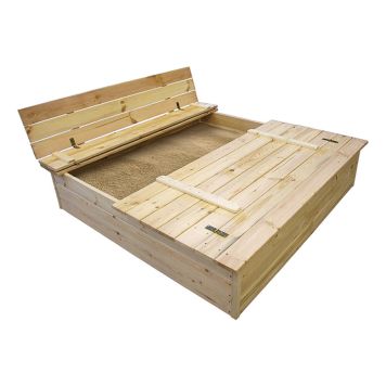 SANDLÅDA JABO MED BÄNK/LOCK 140X140CM