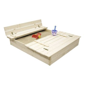 SANDLÅDA JABO MED BÄNK/LOCK 120X120CM 