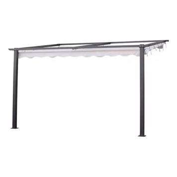VÄGGPERGOLA JABO 4X4M GRÅ/VIT