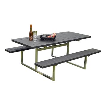 TRÄDGÅRDSMÖBEL HORTUS HEL NONWOOD 175X140CM ANTRACIT