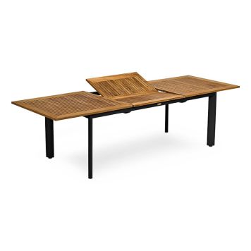 MATBORD HILLERSTORP NYDALA 200X96CM SVART/TEAK