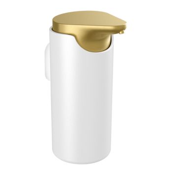 TVÅLPUMP PRESSALIT STYLE BORSTAD MÄSSING/VIT