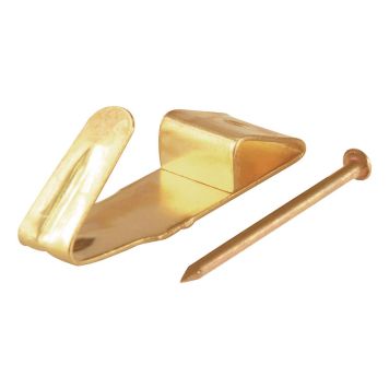 VÄGGKROK SUKI 12X6MM MÄSSING 20-PACK