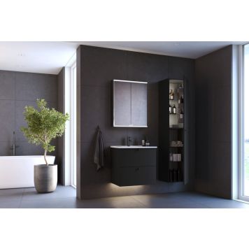 BADRUMSMÖBEL CAMARGUE  VAL MED SPEGELSKÅP MATT SOT 60CM