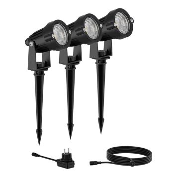 SPOTLIGHT PHILIPS CAPER GARDENLINK SVART 3-PACK