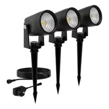 SPOTLIGHT PHILIPS REUEL GARDENLINK SVART 3-PACK