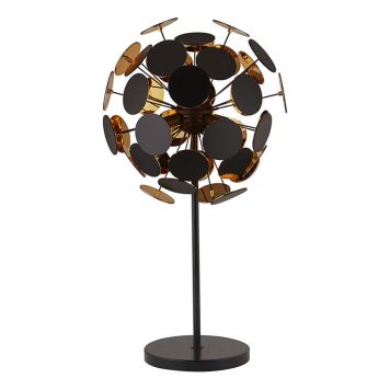 BORDSLAMPA SEARCHLIGHT DISCUS METALL SVART/GULD