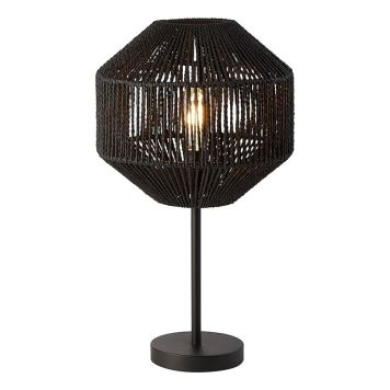 BORDSLAMPA SEARCHLIGHT WICKER ROTTING SVART
