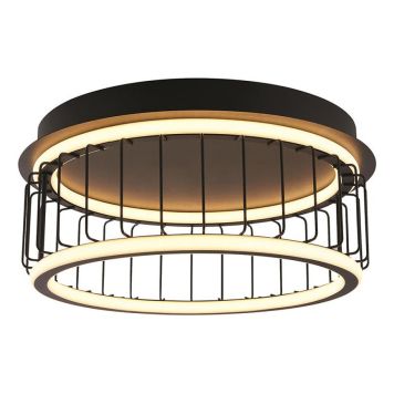 PLAFOND SEARCHLIGHT CIRCOLO CAGE FLUSH LED SVART/VIT