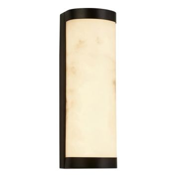 VÄGGLAMPA SEARCHLIGHT NILE LED IP44 25CM MATT SVART/MARMORERAD