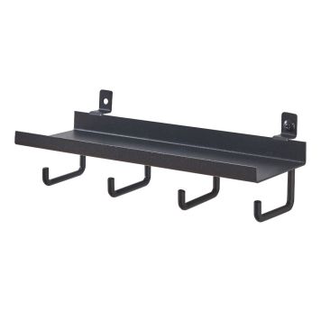 HYLLA MILLEX MED 4 KROKAR 20CM MATTSVART