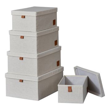 FÖRVARINGSLÅDOR STORE !T PREMIUM OLIKA STORLEKAR 5ST BEIGE