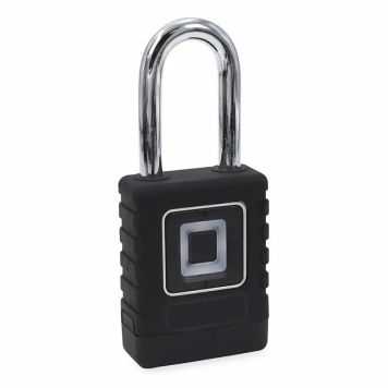 HÄNGLÅS JASA GUARD ELEKTRONISKT MED FINGERAVTRYCK SVART 