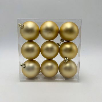 JULGRANSKULOR MATT 6CM GULD 9-PACK