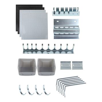 VERKTYGSTAVLA WISENT SET 400X400MM 19-DELAR VIT/SVART