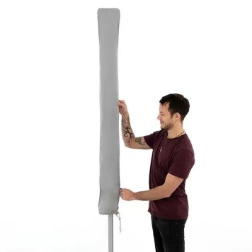 PARASOLLÖVERDRAG DOPPLER UPP TILL Ø350CM GRÅ