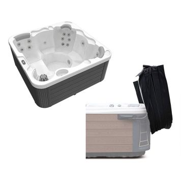 SPABAD WELLIS CASTOR P&P 6 PLATSER 20 JETS ICE WHITE+LOCKLYFT