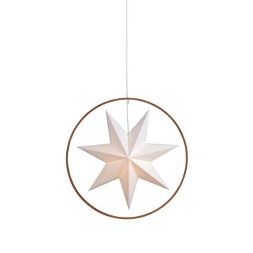 ADVENTSSTJÄRNA MARKSLÖJD SPERANZA PENDEL BRUN/VIT