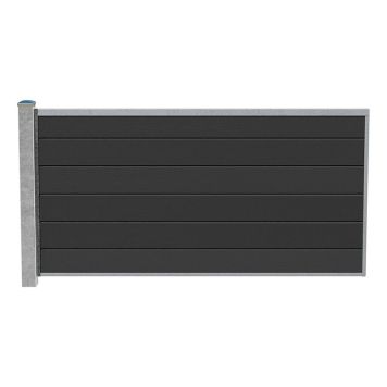 STAKET WIMEX FUR CLASSIC V-PROFIL189,3X90CM ANTRACITGRÅ