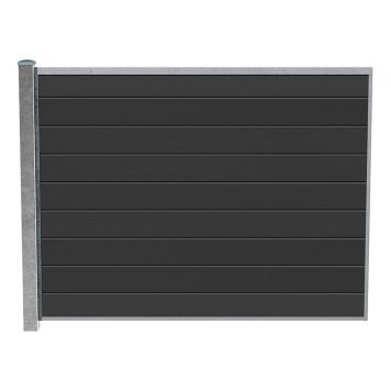 STAKET WIMEX FUR CLASSIC V-PROFIL189,3X140CM ANTRACITGRÅ