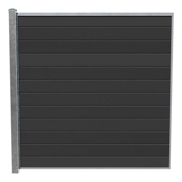 STAKET WIMEX FUR CLASSIC V-PROFIL 189,3X180CM ANTRACITGRÅ