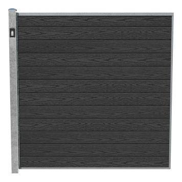 STAKET WIMEX FUR CLASSIC T180 V-PROFIL WPC LED 189,3X180CM  ANTRACITGRÅ