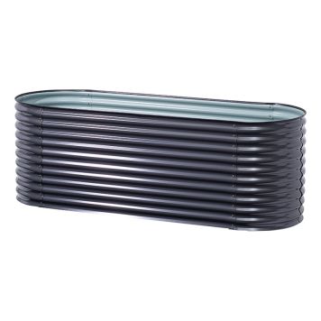 ODLINGSBÄDD FLORAWORLD WAVE STÅL 2400X800X820MM ANTRACIT